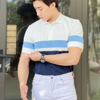 POLO, ÁO POLO, ÁO POLO NAM, THUN CỔ TRỤ, THUN POLO PHỐI P02