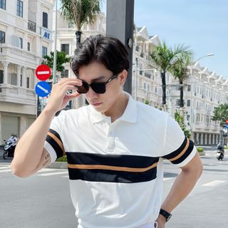 ÁO NAM, ÁO POLO, ÁO POLO NAM, ÁO THUN NAM, POLO PHỐI CHẠY DÂY NGANG P37