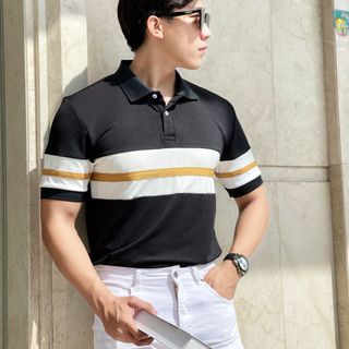 ÁO NAM, ÁO POLO, ÁO POLO NAM, ÁO THUN NAM, POLO PHỐI CHẠY DÂY NGANG P37
