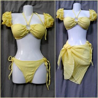 Bikini 2 mảnh quần nhỏ,kèm khăn quấn