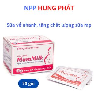 Cốm lợi sữa Mummilk, sữa về nhanh, tăng chất lượng sữa mẹ tác dụng sau 2-5 ngày sử dụng hộp 20 gói
