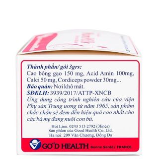 Cốm lợi sữa Mummilk, sữa về nhanh, tăng chất lượng sữa mẹ tác dụng sau 2-5 ngày sử dụng hộp 20 gói
