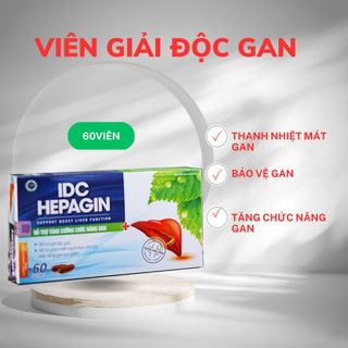 Mát gan IDC Livertop, thanh nhiệt mát gan hộp 60 viên