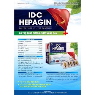 Mát gan IDC Livertop, thanh nhiệt mát gan hộp 60 viên