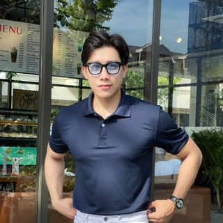 THUN POLO, ÁO THUN POLO, ÁO NAM, POLO NAM TRƠM XANH ĐEN T07