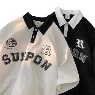 ÁO POLO UNISEX, ÁO THUN CÓ CỔ FORM RỘNG TAY LỠ SUNPON