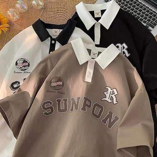 ÁO POLO UNISEX, ÁO THUN CÓ CỔ FORM RỘNG TAY LỠ SUNPON