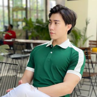 POLO NAM PHỐI VAI, THUN POLO NAM, ÁO POLO PHỐI P63