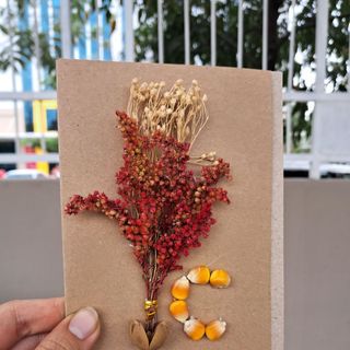 Thiệp hoa khô handmake