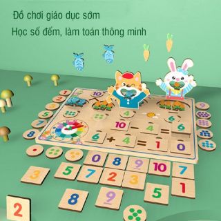 Bảng học toán thông minh cho bé chất liệu gỗ