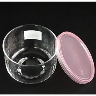 Hộp thủy tinh có nắp đậy loại màu xanh dáng tròn 420ml