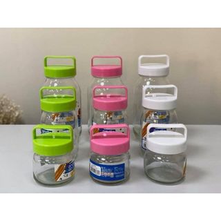 Lọ thủy tinh đa năng có quai xách 200ml, nhập khẩu từ Nhật Bản