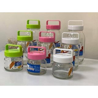 Lọ thủy tinh đa năng có quai xách 200ml, nhập khẩu từ Nhật Bản