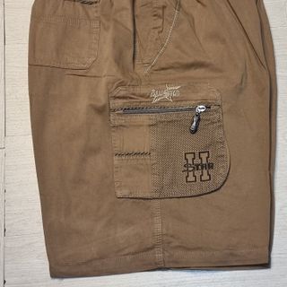 Quần Short Nam Kaki Túi Hộp Lưng Thun Co Giãn From Rộng Thoải Mái Có Túi Khóa Kéo .