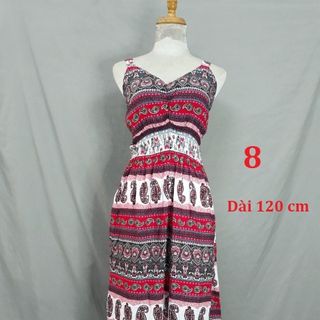 Maxi 2 dây lanh thái tôn dáng