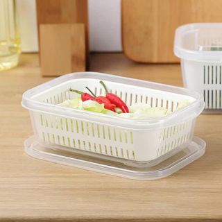 Hộp nhựa đựng thực phẩm 2 lớp 600ml Nakaya nhập từ Nhật Bản