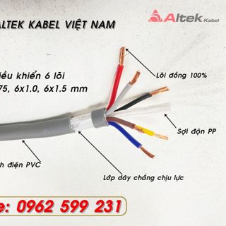 Phân phối cáp điều khiển 6 lõi Altek kabel đủ quy cách giá sỉ
