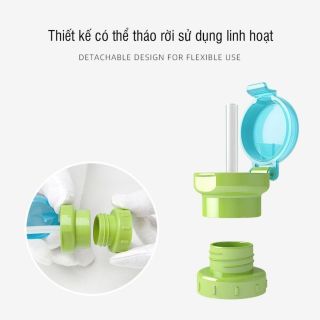 Bộ năp kèm ống hút chống sặc thông minh Nhật Bản
