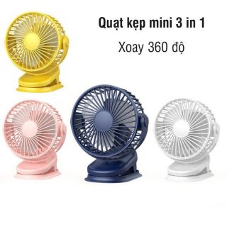 Quạt kẹp sạc tích điện xoay 360 độ giá sỉ