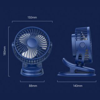Quạt kẹp sạc tích điện xoay 360 độ