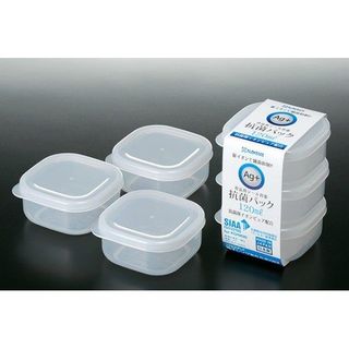 Set 3 hộp nhựa nắp dẻo, kháng khuẩn 120ml Nakaya nhập từ Nhật Bản
