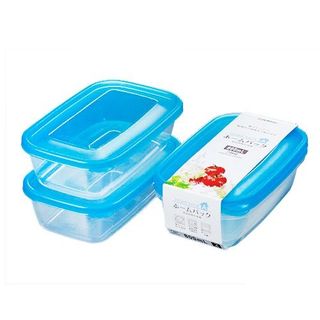Set 2 hộp nhựa 800ml màu xanh nhập khẩu từ Nhật Bản