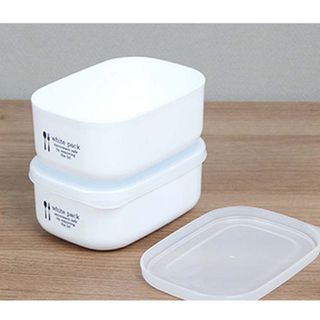 Set 2 hộp nhựa đựng thực phảm White pack 280ml nhập khẩu từ Nhật Bản giá sỉ