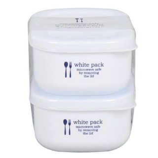 Set 2 hộp nhựa đựng thực phảm White pack 280ml nhập khẩu từ Nhật Bản