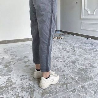 Quần baggy nữ AGE2X chất kaki phối thun gân co giãn thoải mái