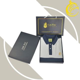 ÁO THUN POLO NAM XANH ĐEN, PHỐI BO VIỀN TRẮNG