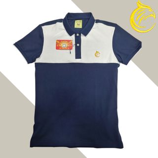 ÁO THUN POLO NAM XANH ĐEN, PHỐI BO VIỀN TRẮNG