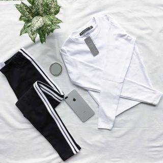 Áo croptop TAY DÀI Hồng Nude chính hãng AGE2X CHẤT LƯỢNG CAO
