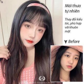 Tóc giả kiểu mái ngang 3D
