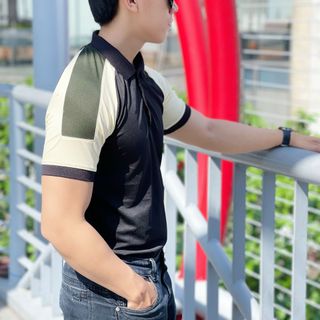 POLO NAM, ÁO POLO NAM, THUN CỔ TRỤ, POLO PHỐI MÀU P103