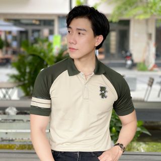 POLO NAM, POLO CÓ CỔ, ÁO POLO NAM IN THÊU PHỐI P90