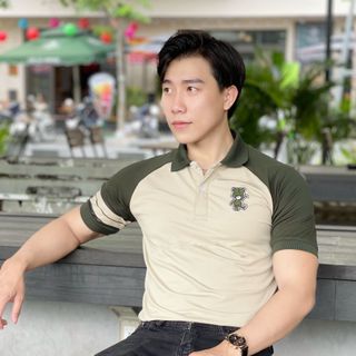POLO NAM, POLO CÓ CỔ, ÁO POLO NAM IN THÊU PHỐI P90