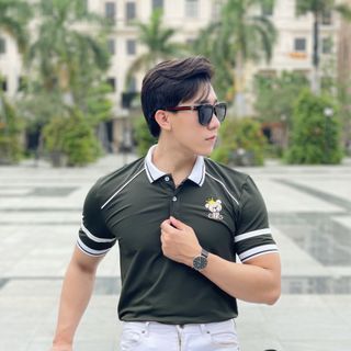 POLO, ÁO POLO NAM, ÁO THUN NAM THÊU GẤU RÊU P87