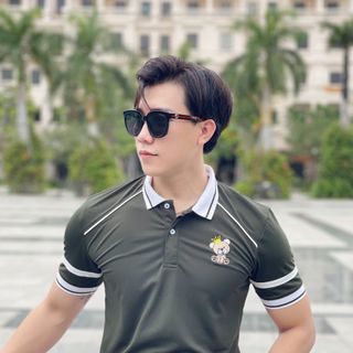 POLO, ÁO POLO NAM, ÁO THUN NAM THÊU GẤU RÊU P87