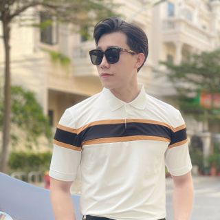 THUN NAM, POLO NAM, ÁO CỔ BẺ VẢI CÁ SẤU PHỐI MÀU P144