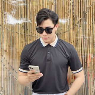 POLO, POLO NAM, ÁO POLO NAM, THUN CỔ BẺ PHỐI P151