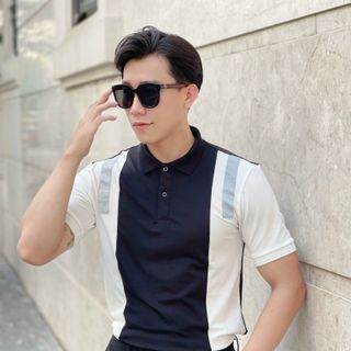 ÁO THUN NAM, ÁO CỔ BẺ, ÁO THUN TRỤ VẢI CÁ SẤU P156