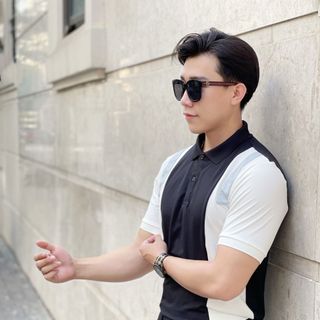 ÁO THUN NAM, ÁO CỔ BẺ, ÁO THUN TRỤ VẢI CÁ SẤU P156