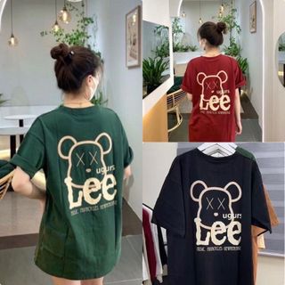 ÁO THUN NỮ, ÁO PHÔNG FORM RỘNG TAY LỠ CHỮ LEE giá sỉ