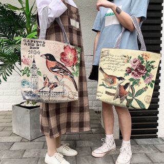 Túi tote vải canvas cute đựng đồ đi học mềm đẹp giá rẻ thời trang