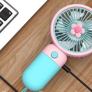 Quạt cầm tay mini tích điện kèm dây đeo