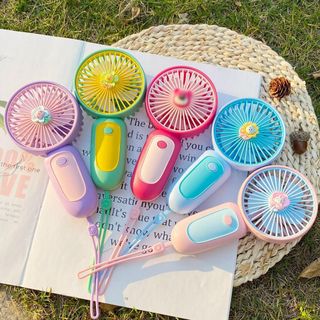 Quạt cầm tay mini tích điện kèm dây đeo