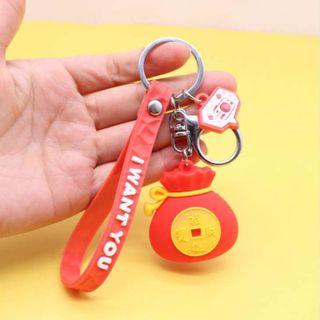 Móc Khoá Túi Tiền Màu Đỏ