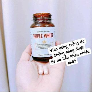 Viên uống Triple White chống nắng trắng da trị nám Glutathione 1200 mg (Hàng Mỹ)