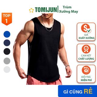 Áo ba lỗ nam thể thao nam, 3 lỗ sát nách tập gym thể thao - vải cotton co giãn siêu thấm mồ hôi đủ size giá sỉ