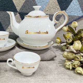 Bộ ấm trà vàng kim mẫu mới gốm sứ Duy Anh Bát Tràng